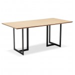 Table à manger design ou bureau (180x90 cm) DRISS en bois (naturel)