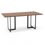 Tisch-Design oder im Büro (180 x 90 cm) Douglas aus Holz (Walnuss Finish)