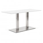 Tavolo design o riunione tavolo CORALIE (150 x 70 x 75 cm) (bianco)