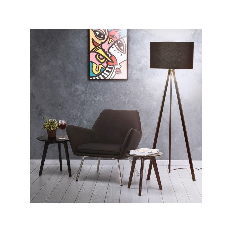 Fauteuil lounge design YORI en tissu (gris anthracite) - image 40465