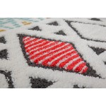 Rechteckige NADOR ethnischen Teppiche gewebt maschinell (weiß multicolor)