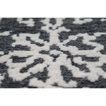 Retro rug is hand made rectangular NASHVILLE hand (grey anthracite grey)