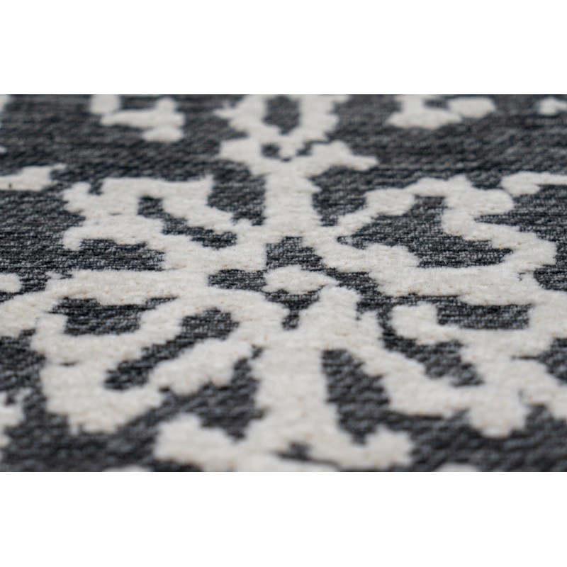 Retro rug is hand made rectangular NASHVILLE hand (grey anthracite grey) - image 41770