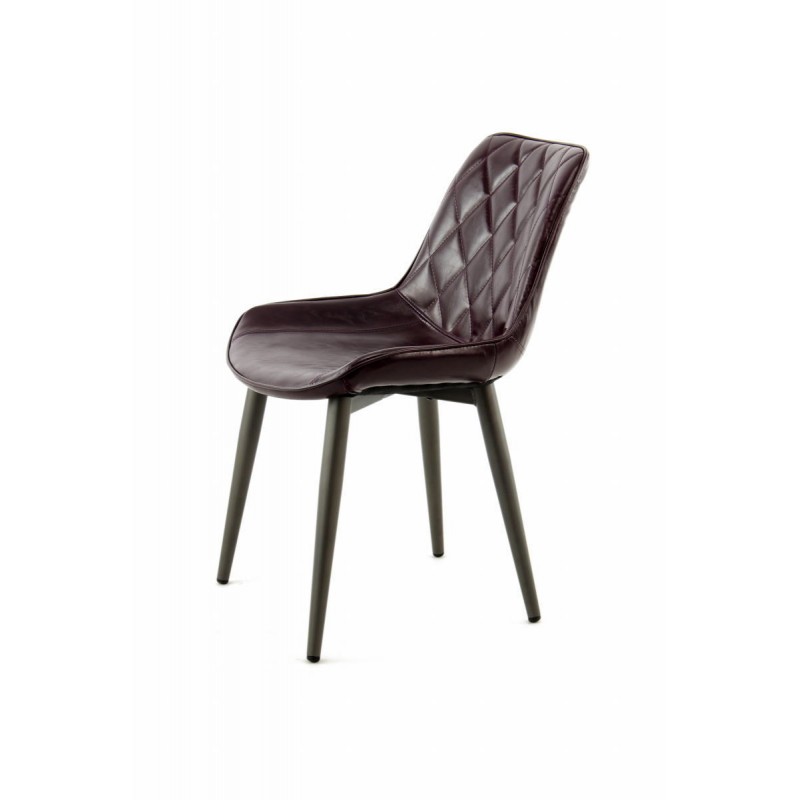 Conjunto de 2 sillas retros acolchado a EUGENIE (púrpura) - image 42006