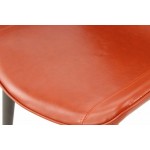 Set of 2 retro chairs padded EUGENIE (Brown)