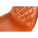 Lot de 2 chaises rétro matelassées EUGENIE (Orange)