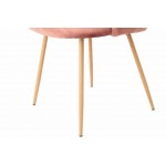 Conjunto de 2 sillas en terciopelo escandinavo LISY (rosa)
