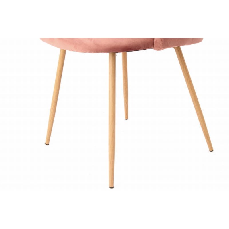 Set of 2 chairs in Velvet Scandinavian LISY (Rose) - image 42068