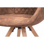 Conjunto de 2 sillas acojinadas MADISON escandinavo (marrón)