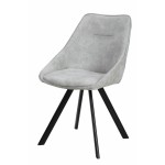 Set of 2 chairs in fabric Scandinavian LAURINE (light grey)