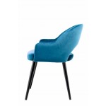 Conjunto de 2 sillas en tela con brazos t. (azul)