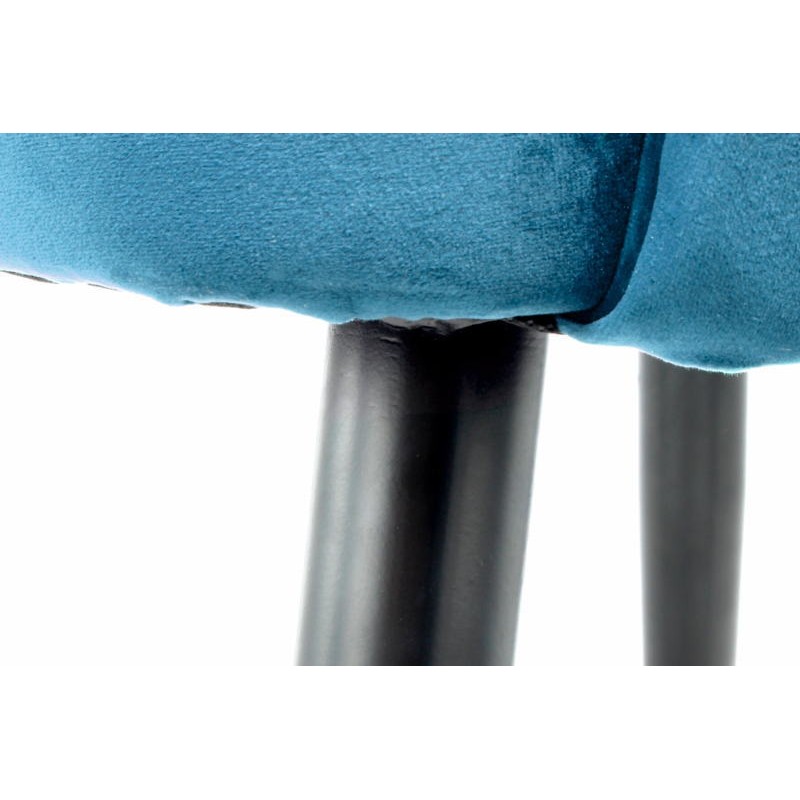 Satz von 2 Stühlen in Stoff mit Armlehnen t. (blau) - image 42231