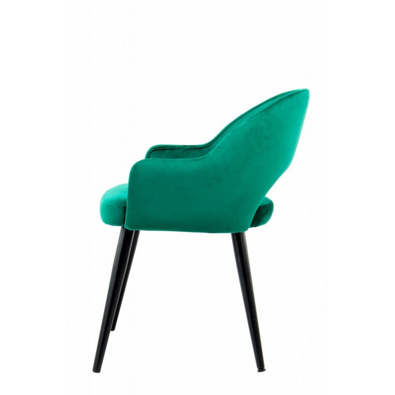 Set of 2 chairs in fabric with armrests t. (green) - image 42238