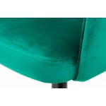 Set of 2 chairs in fabric with armrests t. (green)