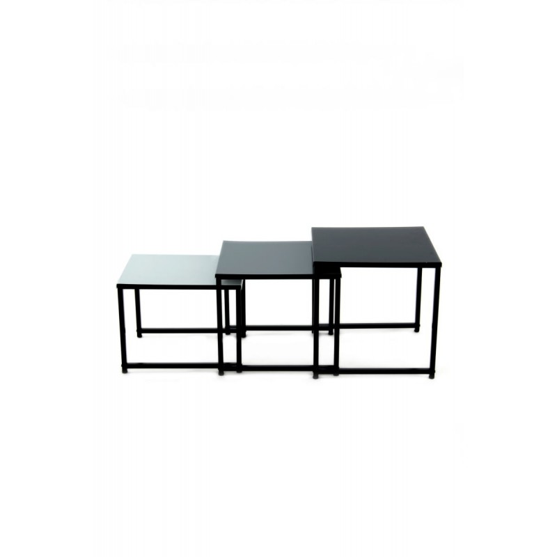 Tables gigognes ALISSA en métal (Noir, Gris Blanc) - image 42664