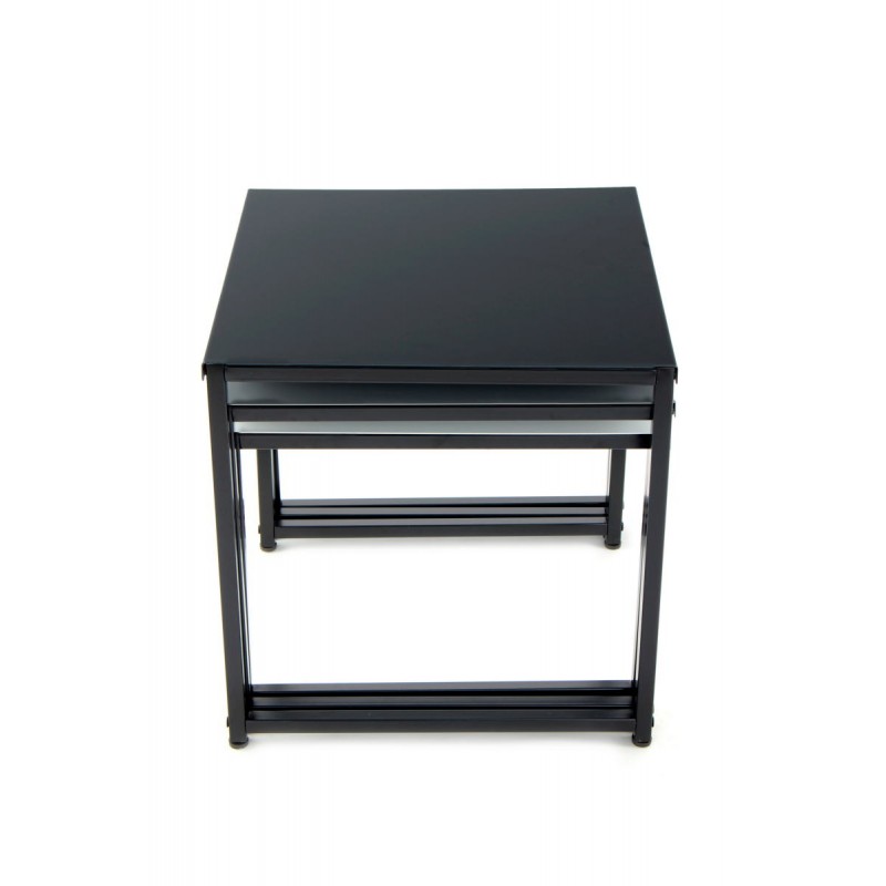 ALISSA (schwarz, grau-weiße) Metall Ausziehbarer Tisch - image 42670