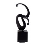 Statue decorative sculpture design pregnant Bluetooth MORNING SONG in resin (Black)