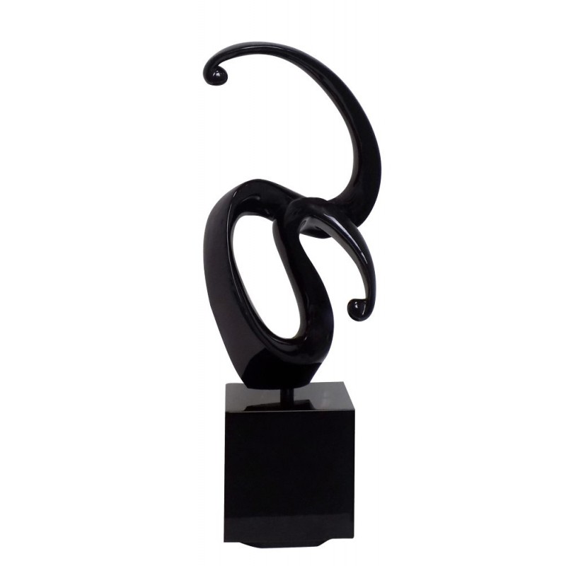 Statua disegno scultura decorativa incinta Bluetooth MORNING SONG in resina (nero)