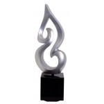 Statue decorative sculpture design pregnant Bluetooth CANDEL in resin (Silver)