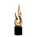 Statue decorative sculpture design pregnant Bluetooth POSEIDON in resin (Golden)