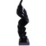 Diseño de escultura decorativa estatua embarazada Bluetooth PASO POR PASO en resina (Negro)