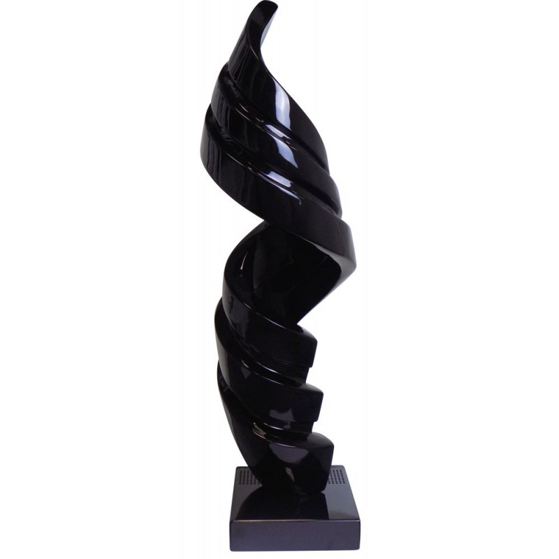 Statue sculpture décorative design enceinte Bluetooth STEP BY STEP en résine (Noir)