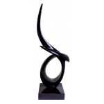 Statue sculpture décorative design enceinte Bluetooth NEW BORN en résine (Noir)