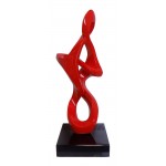 Statue decorative sculpture design pregnant Bluetooth HOPE in resin (Red)