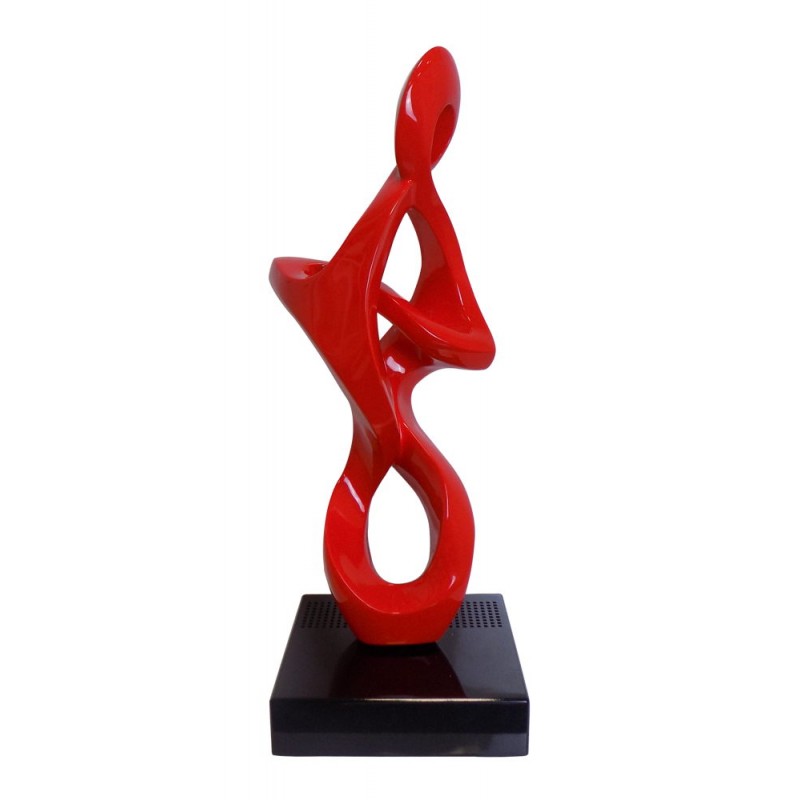Statua disegno scultura decorativa incinta Bluetooth HOPE in resina (rosso)
