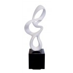 Statue sculpture décorative design enceinte Bluetooth MOVEMENT en résine (Blanc)
