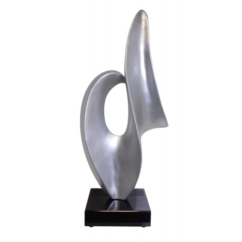 Statue decorative sculpture design pregnant Bluetooth FREE in resin (Silver)