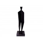 Diseño de escultura decorativa de la estatua embarazada Bluetooth HUMAN BODY en resina (Negro)
