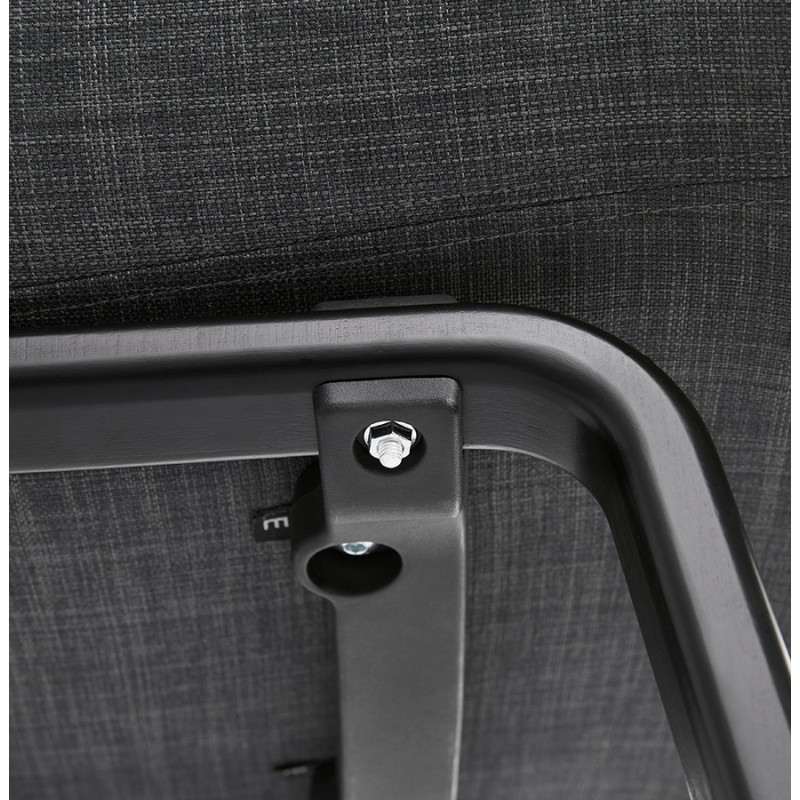 Sedia di design scandinava con braccioli CALLA in tessuto nero per piedi (grigio antracite) - image 43132