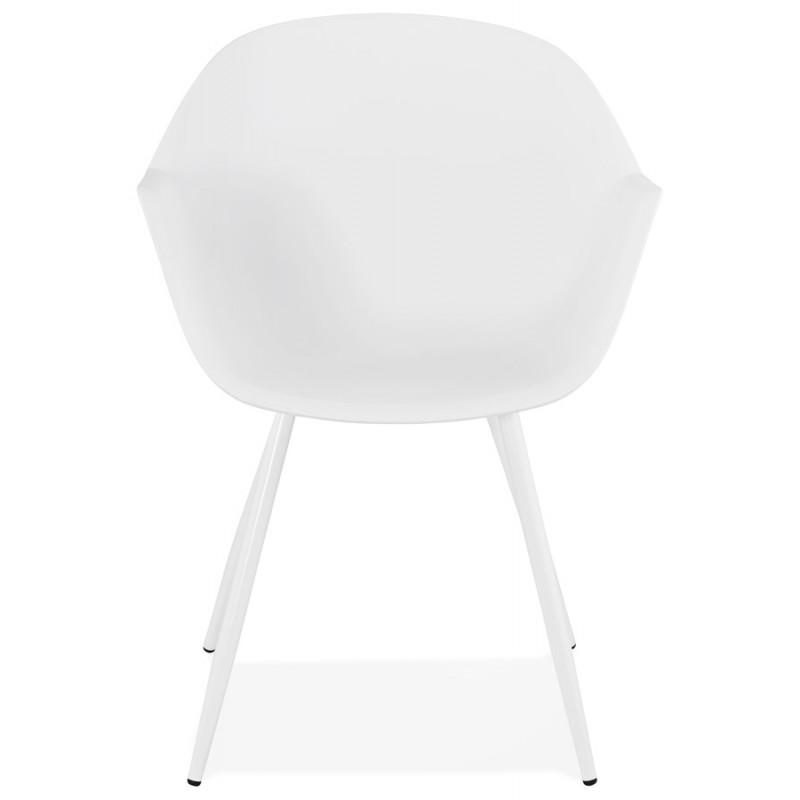Sedia di design scandinava con braccioli in polipropilene COLZA (bianco) - image 43137