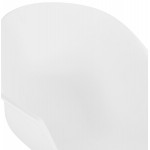 Chaise design scandinave avec accoudoirs COLZA en polypropylène (blanc)