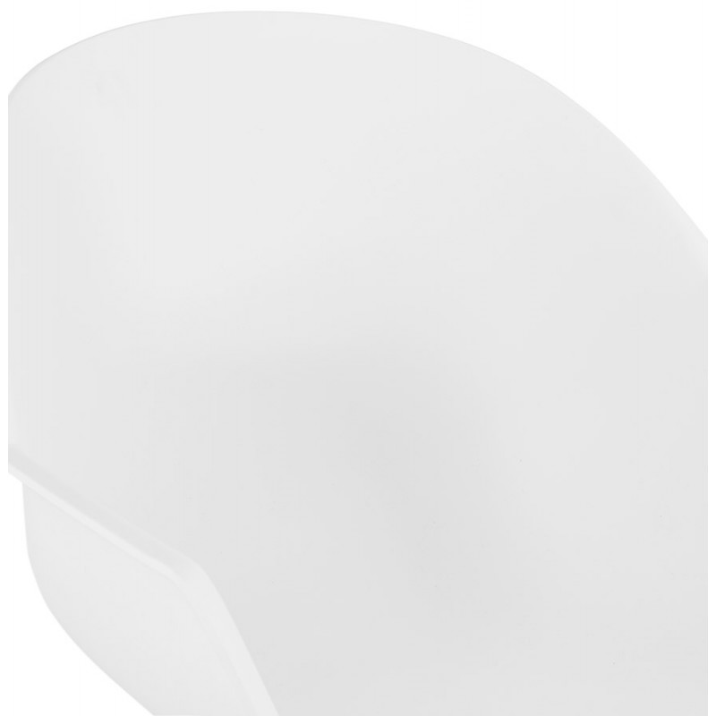 Sedia di design scandinava con braccioli in polipropilene COLZA (bianco) - image 43141
