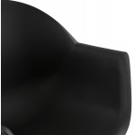 Silla de diseño escandinavo con apoyabrazos COLZA en polipropileno (negro)