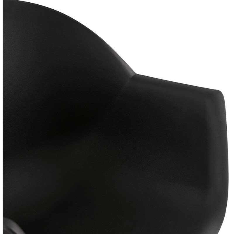 Scandinavian design chair with COLZA armrests in polypropylene (black) - image 43157