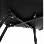 Scandinavian design chair with COLZA armrests in polypropylene (black)
