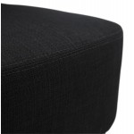 YASUO Designstuhl aus naturfarbenem Holzschuhstoff (schwarz)