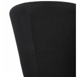 Silla de diseño YASUO en tejido de calzado de madera de color natural (negro)