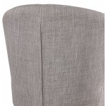 Sedia di design YASUO in tessuto per piedi in legno color naturale (grigio chiaro)