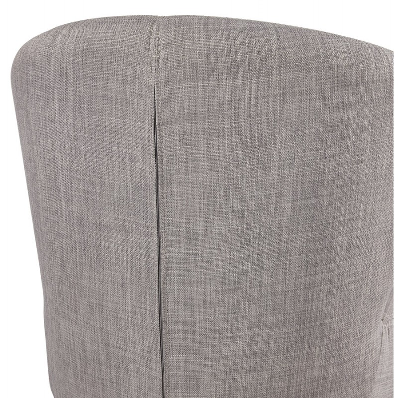 Sedia di design YASUO in tessuto per piedi in legno color naturale (grigio chiaro) - image 43209