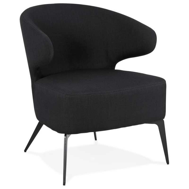 YASUO design chair in black metal foot fabric (black) - image 43224