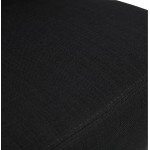 Fauteuil design YASUO en tissu pieds métal couleur noire (noir)