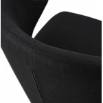Fauteuil design YASUO en tissu pieds métal couleur noire (noir)
