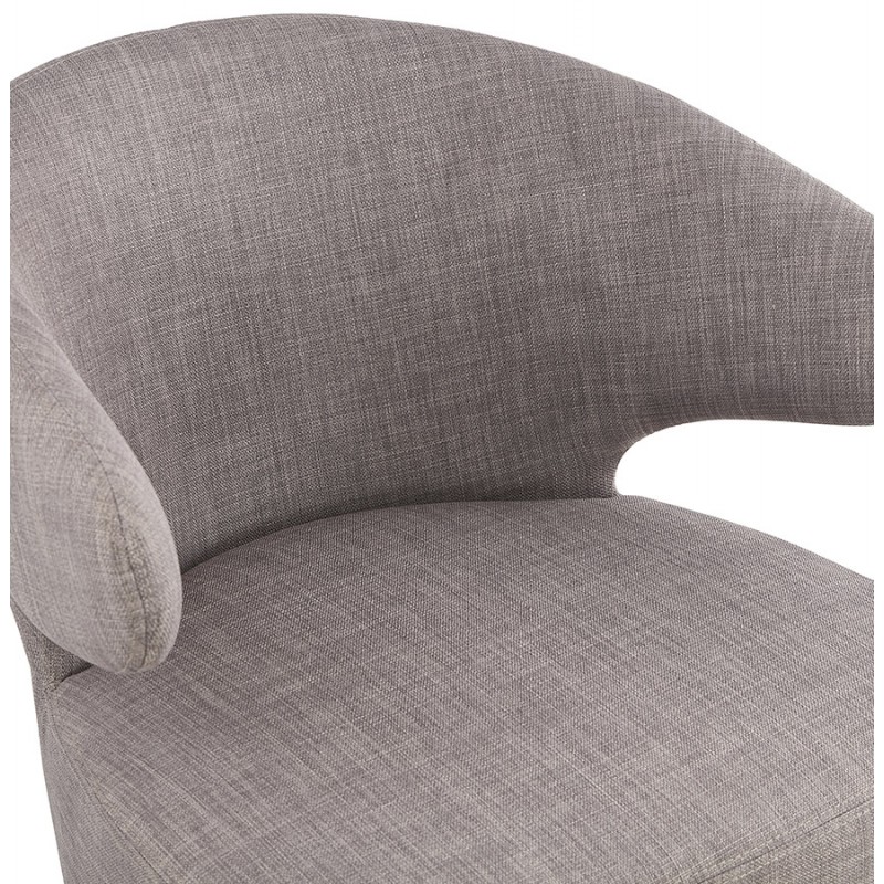 YASUO design chair in black metal foot fabric (light grey) - image 43241