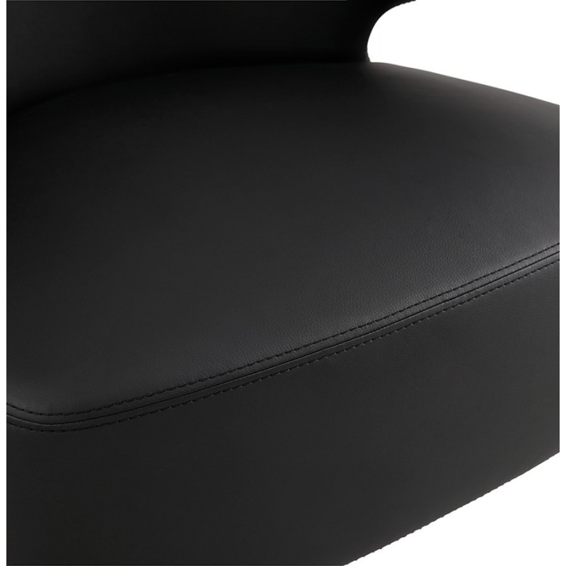 Sedia YASUO design in poliuretano piedi metallo nero (nero) - image 43254
