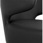 YASUO Designstuhl aus Polyurethan Füße Metall schwarz (schwarz)