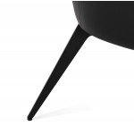 Silla de diseño YASUO en patas de poliuretano metal negro (negro)